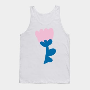 Pink and Blue Flower Tank Top